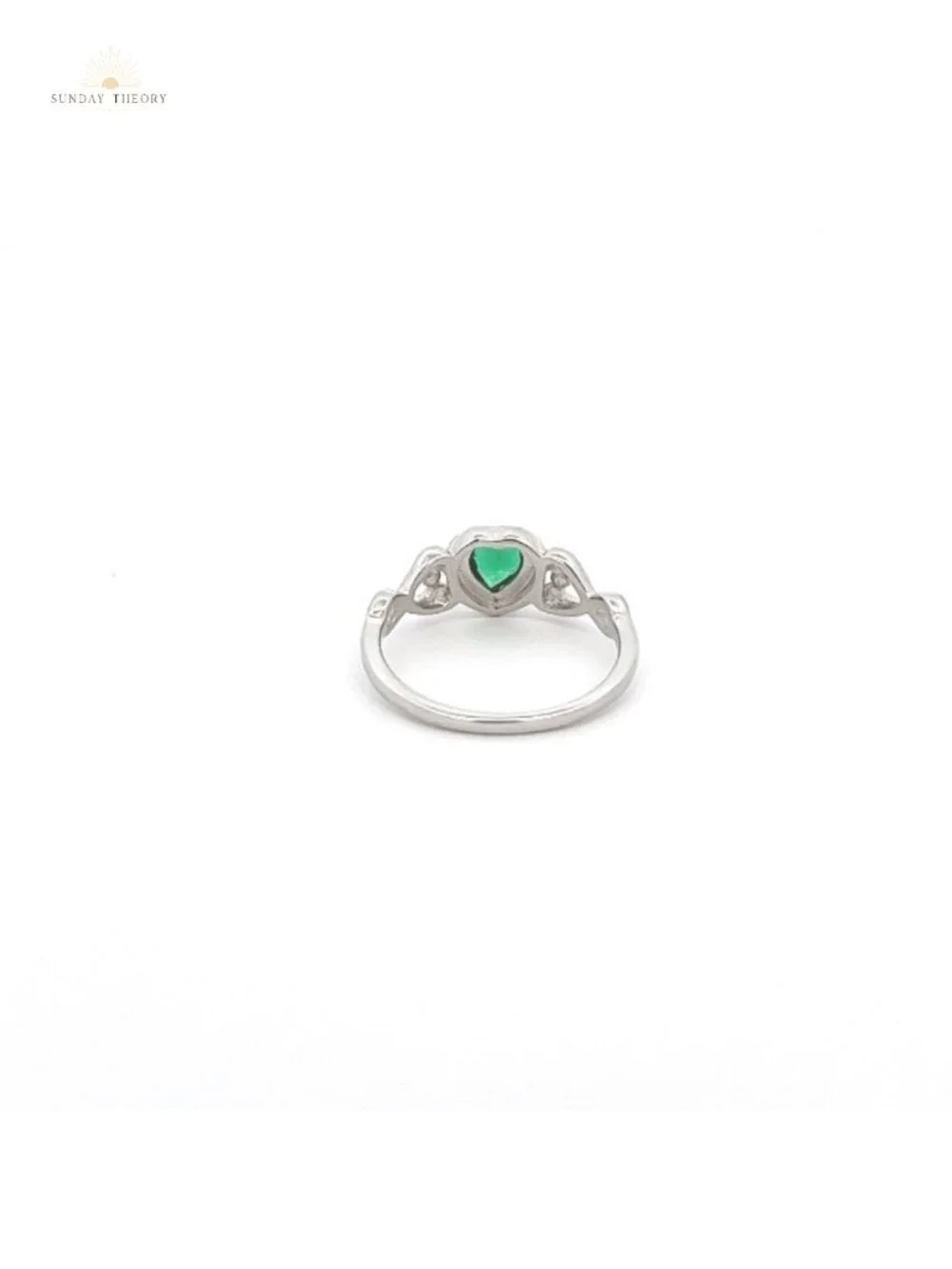 925 Sterling Silver Heart Birthstone Ring for Girls Size 1 CZ Pink